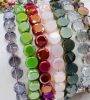 rounded flat glass beads